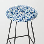 Moroccan patchwork tile - blue Stool Gallery Image 2