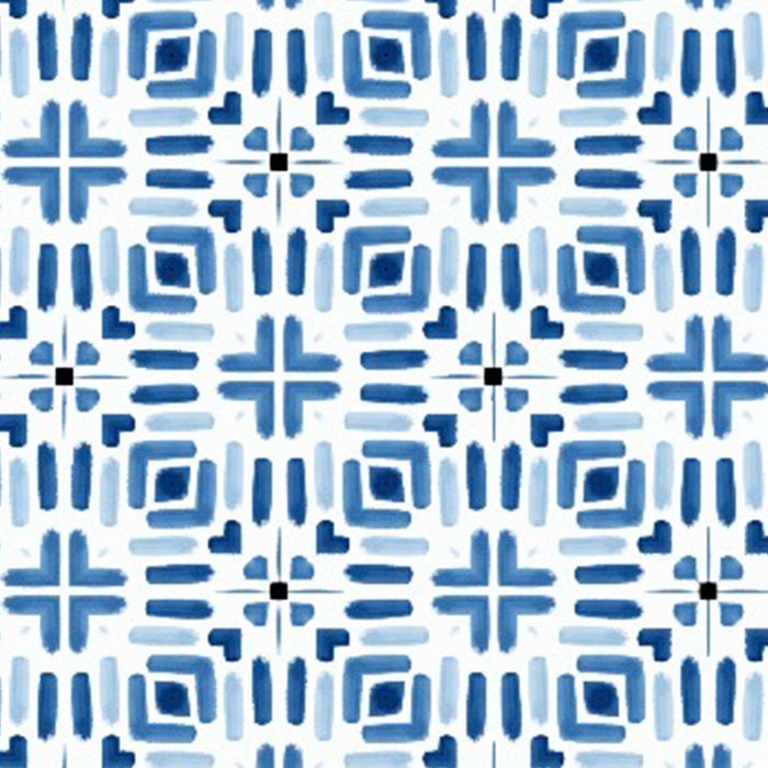 Moroccan patchwork tile - blue Coffee Mug Gallery Image 2