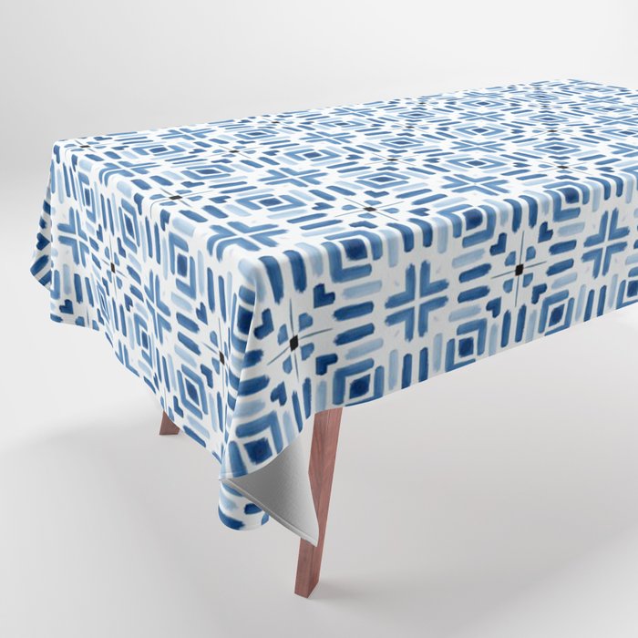 Moroccan patchwork tile - blue Tablecloth Gallery Image 1