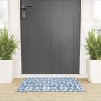 Moroccan patchwork tile - blue Welcome Mat Gallery Image 3