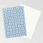 Moroccan patchwork tile - blue Stationery Card Gallery Image 2