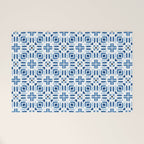 Moroccan patchwork tile - blue Welcome Mat Gallery Image 1