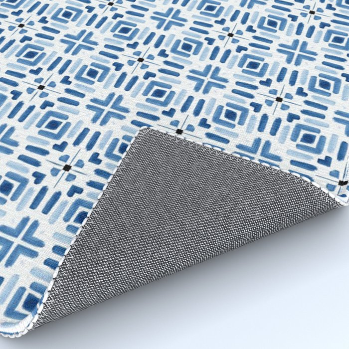 Moroccan patchwork tile - blue Rug Gallery Image 4
