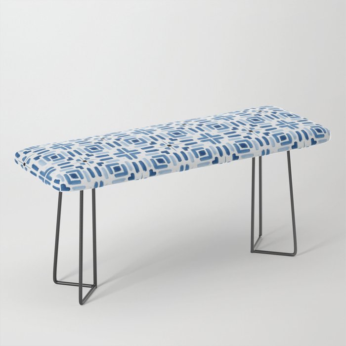 Moroccan patchwork tile - blue Bench Gallery Image 1