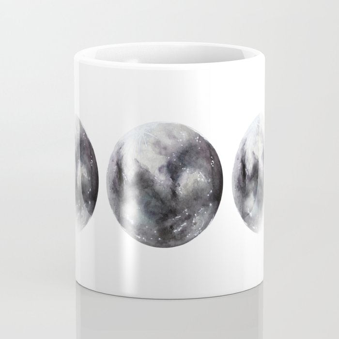 Moon phases watercolor painting Coffee Mug Gallery Image 4