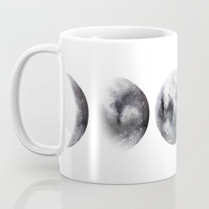 Moon phases watercolor painting Coffee Mug Gallery Image 3