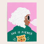She is Fierce Pink and Green Poster Gallery Image 4