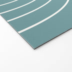 Minimal Arch XXIV Beachy Teal Modern Geometric Lines Welcome Mat Gallery Image 2