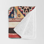 Salé  Antique Morocco North African Flatweave Rug Print Throw Blanket Gallery Image 3