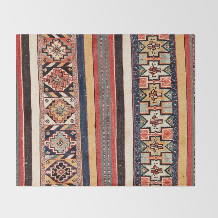 Salé  Antique Morocco North African Flatweave Rug Print Throw Blanket Gallery Image 2