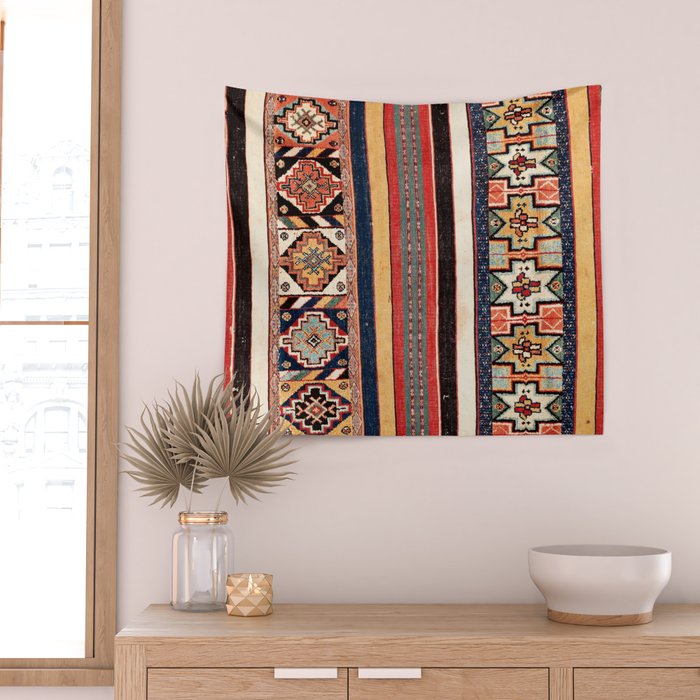 Salé  Antique Morocco North African Flatweave Rug Print Wall Tapestry Gallery Image 2