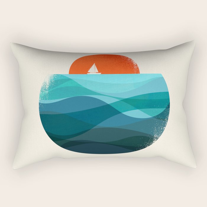 Deep blue ocean Rectangular Pillow Gallery Image 2