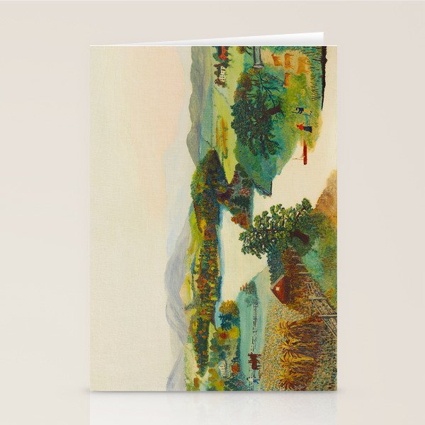 Anna Mary Robertson 'Grandma' Moses Upper Cambridge Valley American Folk Art Stationery Card Gallery Image 1