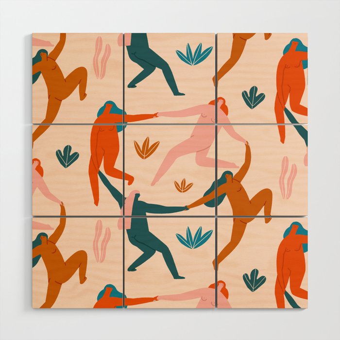 Nymphs pattern Wood Wall Art Gallery Image 1