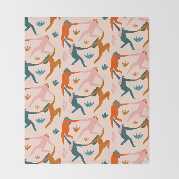 Nymphs pattern Throw Blanket Gallery Image 2