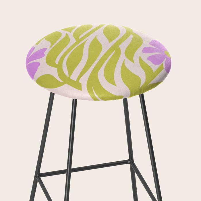 Lilac & Lime: Les Fleurs | Flower Market Color Series 02 Stool Gallery Image 2