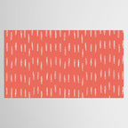 Boho, Raindrop, Mudcloth, Coral Tablecloth Gallery Image 2
