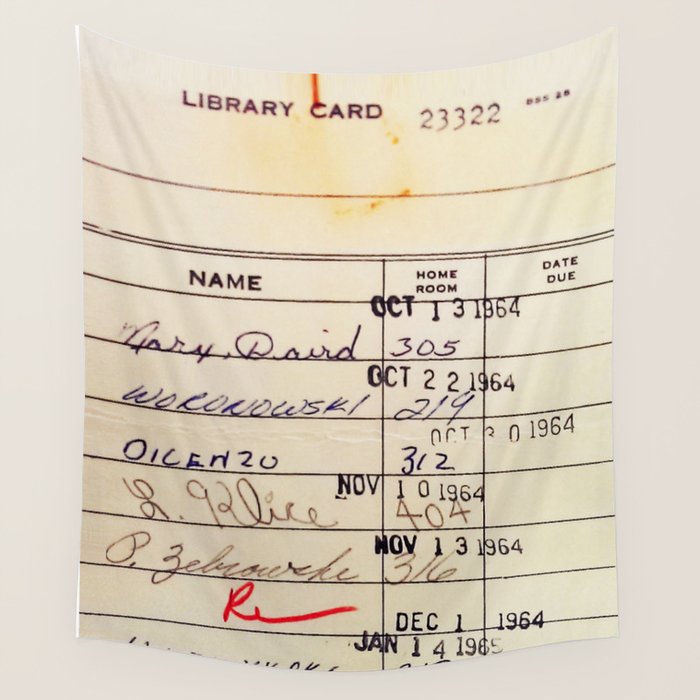 Library Card 23322 Wall Tapestry Gallery Image 4