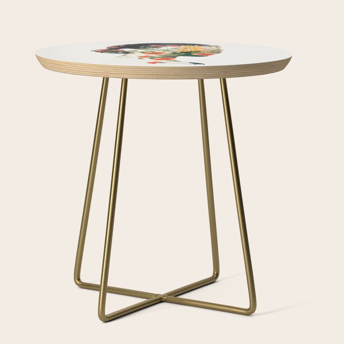 Minimal Collage Floral Portrait 4 Side Table Gallery Image 1