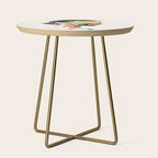Minimal Collage Floral Portrait 4 Side Table Gallery Image 1