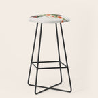 Minimal Collage Floral Portrait 4 Stool Gallery Image 1