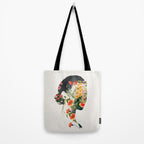 Minimal Collage Floral Portrait 4 Tote Bag Gallery Image 2