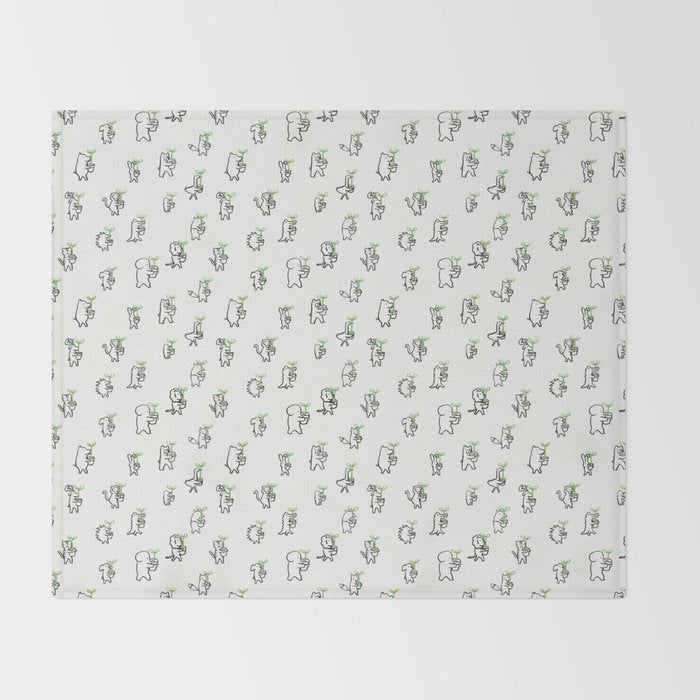 Let's plant a forest Throw Blanket Gallery Image 2