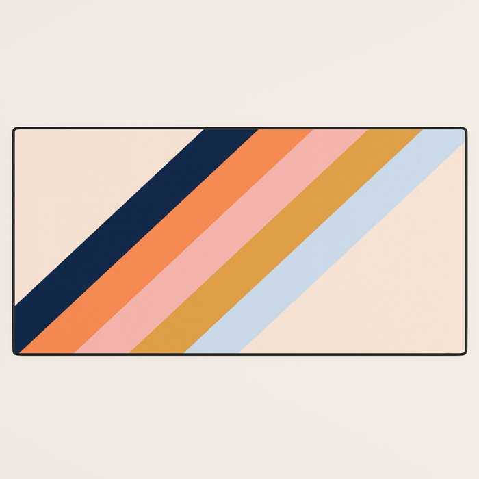Retro stripes Desk Mat Gallery Image 3