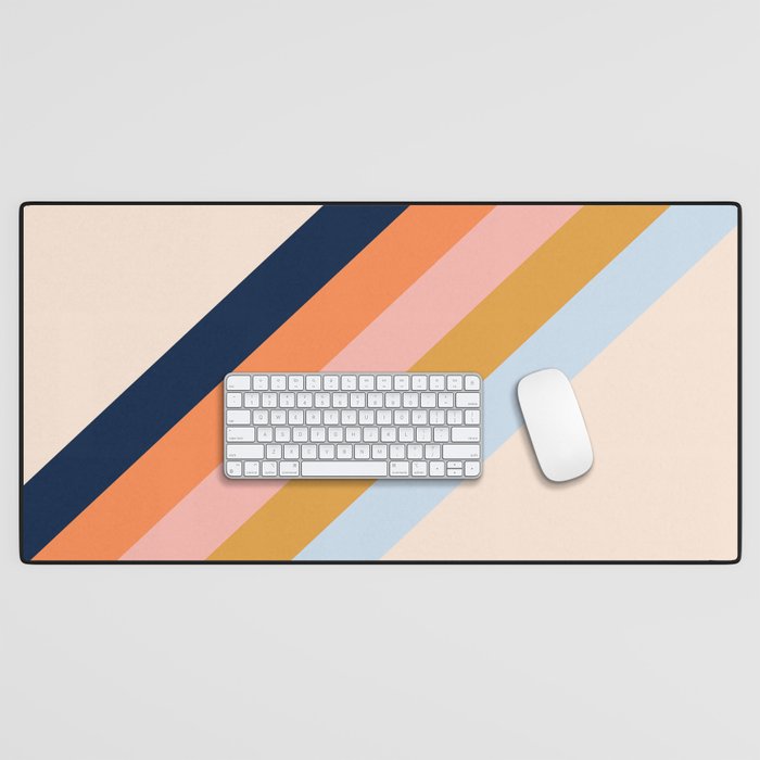 Retro stripes Desk Mat Gallery Image 1