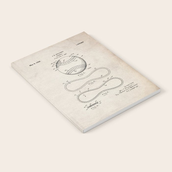 Baseball Patent - Softball Art - Antique Notebook Gallery Image 2