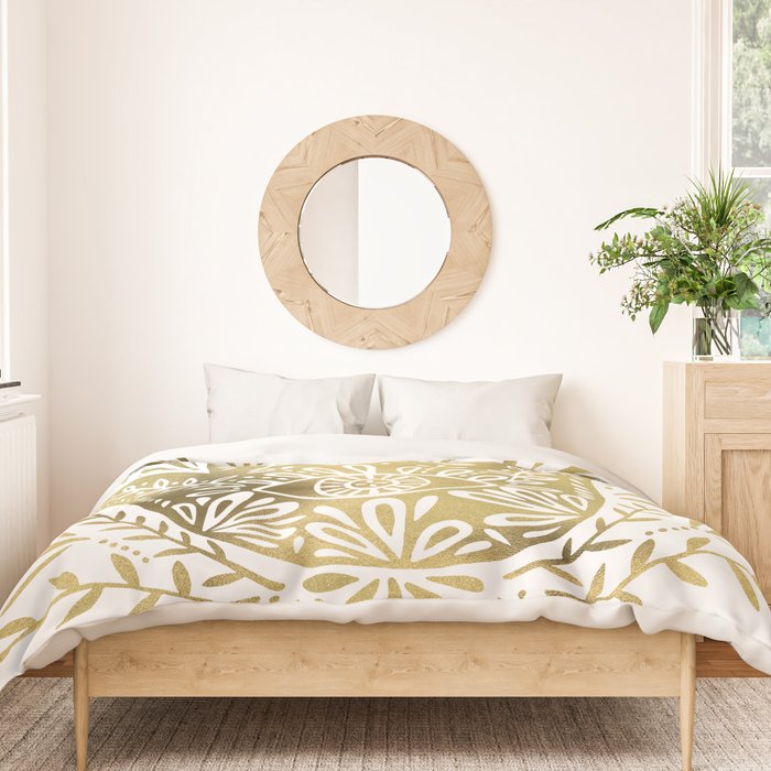 Hamsa Hand - Gold Palette Duvet Cover Gallery Image 3