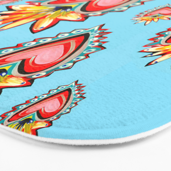 Hearts in Blue  Bath Mat Gallery Image 3