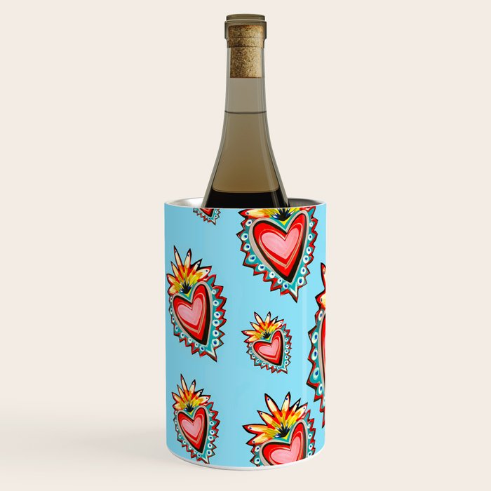 Hearts in Blue  Wine Chiller Gallery Image 2