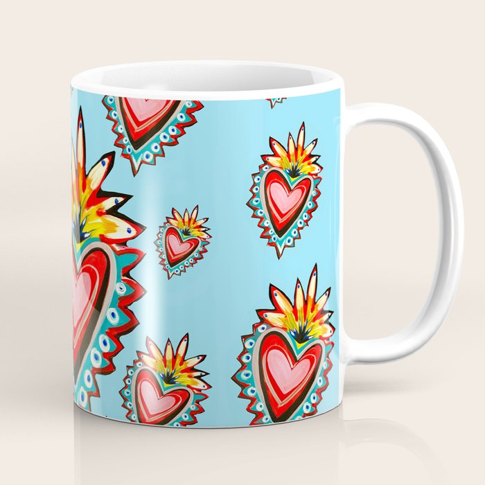 Hearts in Blue  Coffee Mug Gallery Image 1