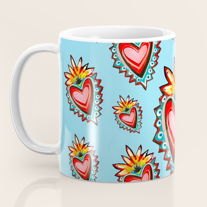 Hearts in Blue  Coffee Mug Gallery Image 3