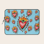 Hearts in Blue  Laptop Sleeve Gallery Image 1