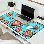 Hearts in Blue  Desk Mat Gallery Image 2