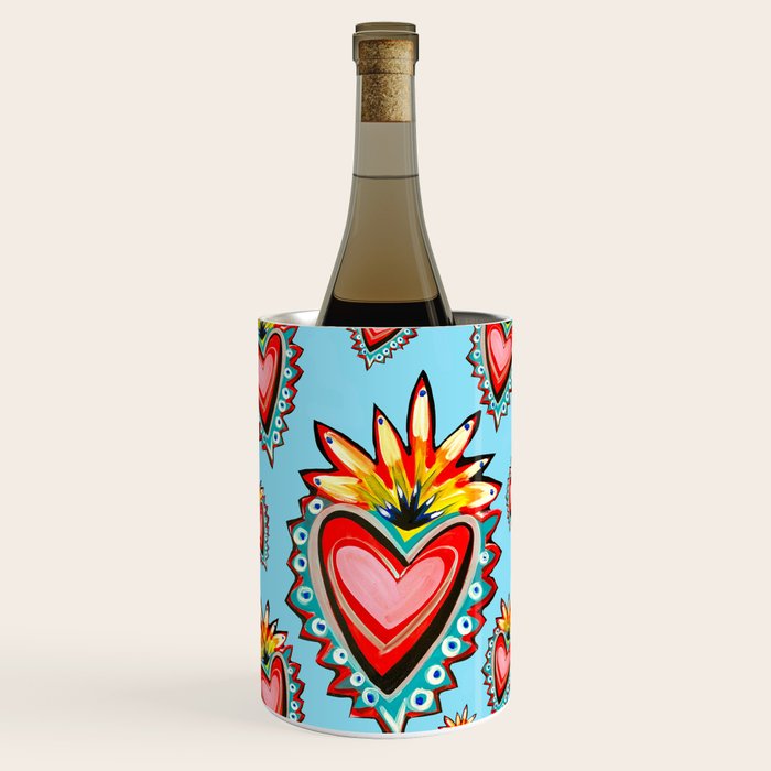Hearts in Blue  Wine Chiller Gallery Image 1