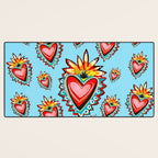 Hearts in Blue  Desk Mat Gallery Image 3