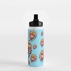 Hearts in Blue  Water Bottle Gallery Image 2