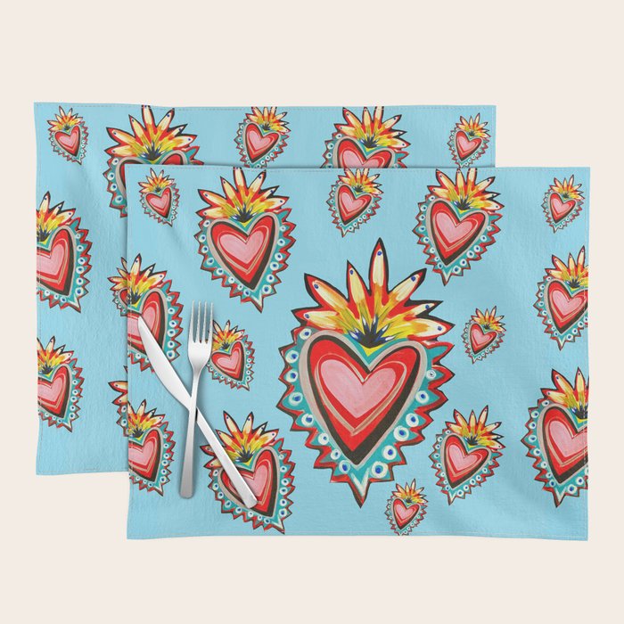 Hearts in Blue  Placemat Gallery Image 1
