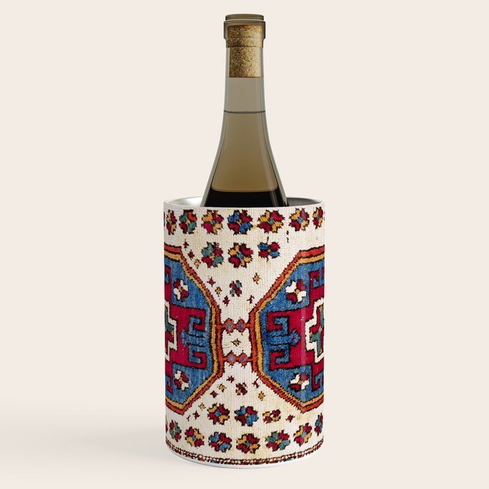 Kozak Bergama Turkish  Antique Rug Print Wine Chiller Gallery Image 1