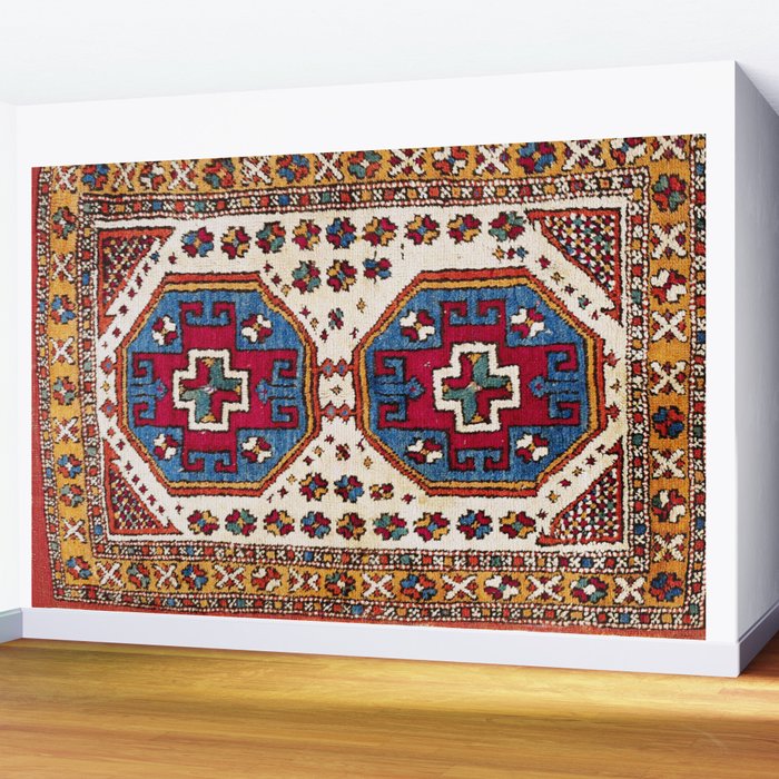 Kozak Bergama Turkish  Antique Rug Print Wall Mural Gallery Image 2
