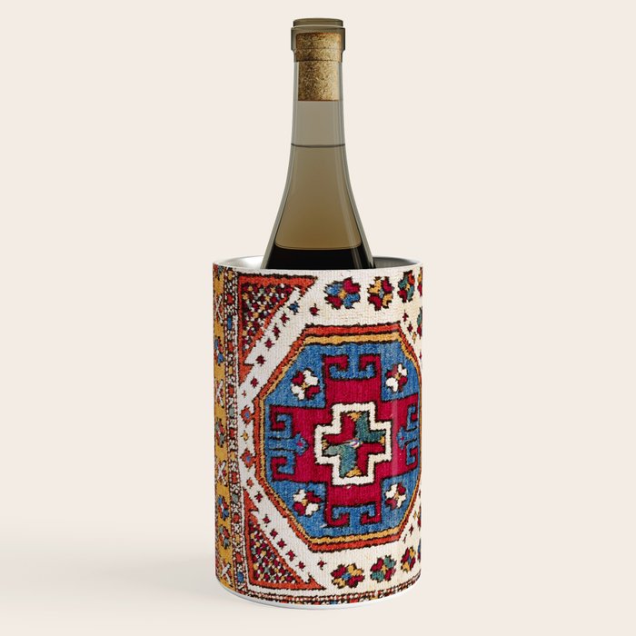 Kozak Bergama Turkish  Antique Rug Print Wine Chiller Gallery Image 2
