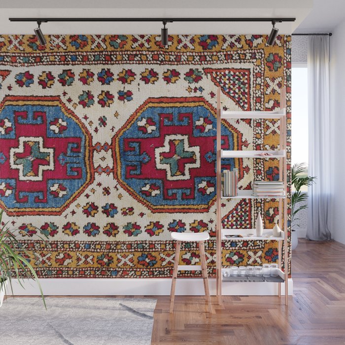 Kozak Bergama Turkish  Antique Rug Print Wall Mural Gallery Image 1