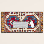 Kozak Bergama Turkish  Antique Rug Print Desk Mat Gallery Image 1
