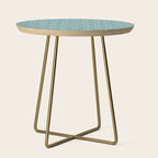 Bows & Ribbons Pattern LIV Teal Green Side Table Gallery Image 1