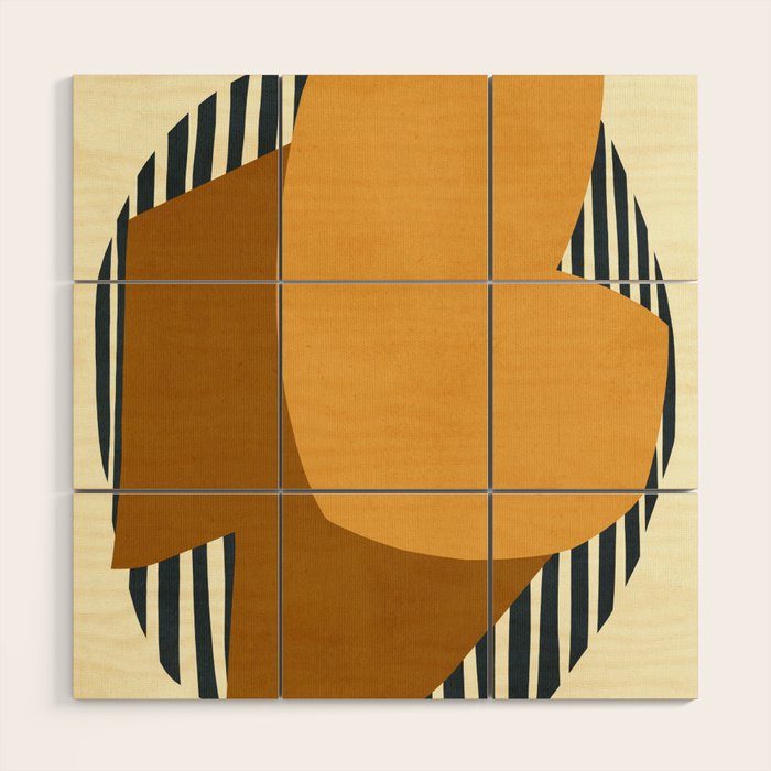 Modern abstract shape N01 Wood Wall Art Gallery Image 1