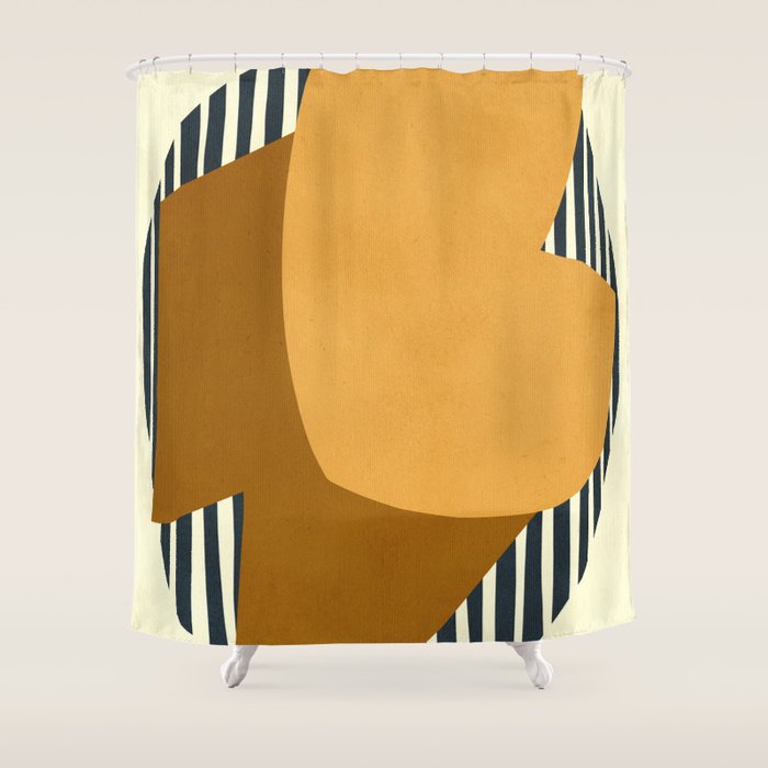 Modern abstract shape N01 Shower Curtain Gallery Image 1