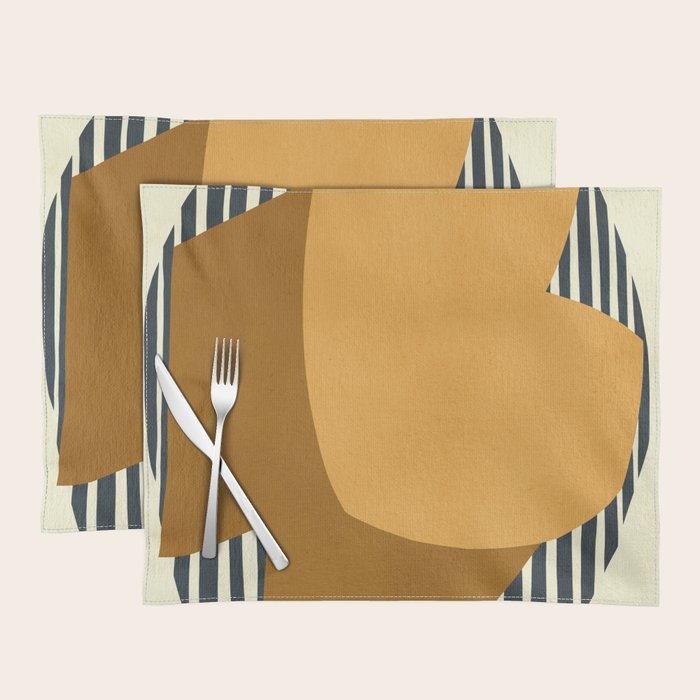 Modern abstract shape N01 Placemat Gallery Image 1